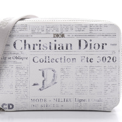Christian Dior X DANIEL ARSHAM Grained Calfskin Newspaper Messenger White 9 of 14