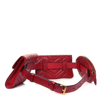 Gucci Azalea Calfskin Matelasse GG Marmont Multi Belt Bag 65 24 Romantic Cerise 2 of 25