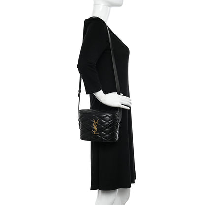 Saint Laurent Lambskin Matelasse Monogram June Box Bag Black 2 of 10