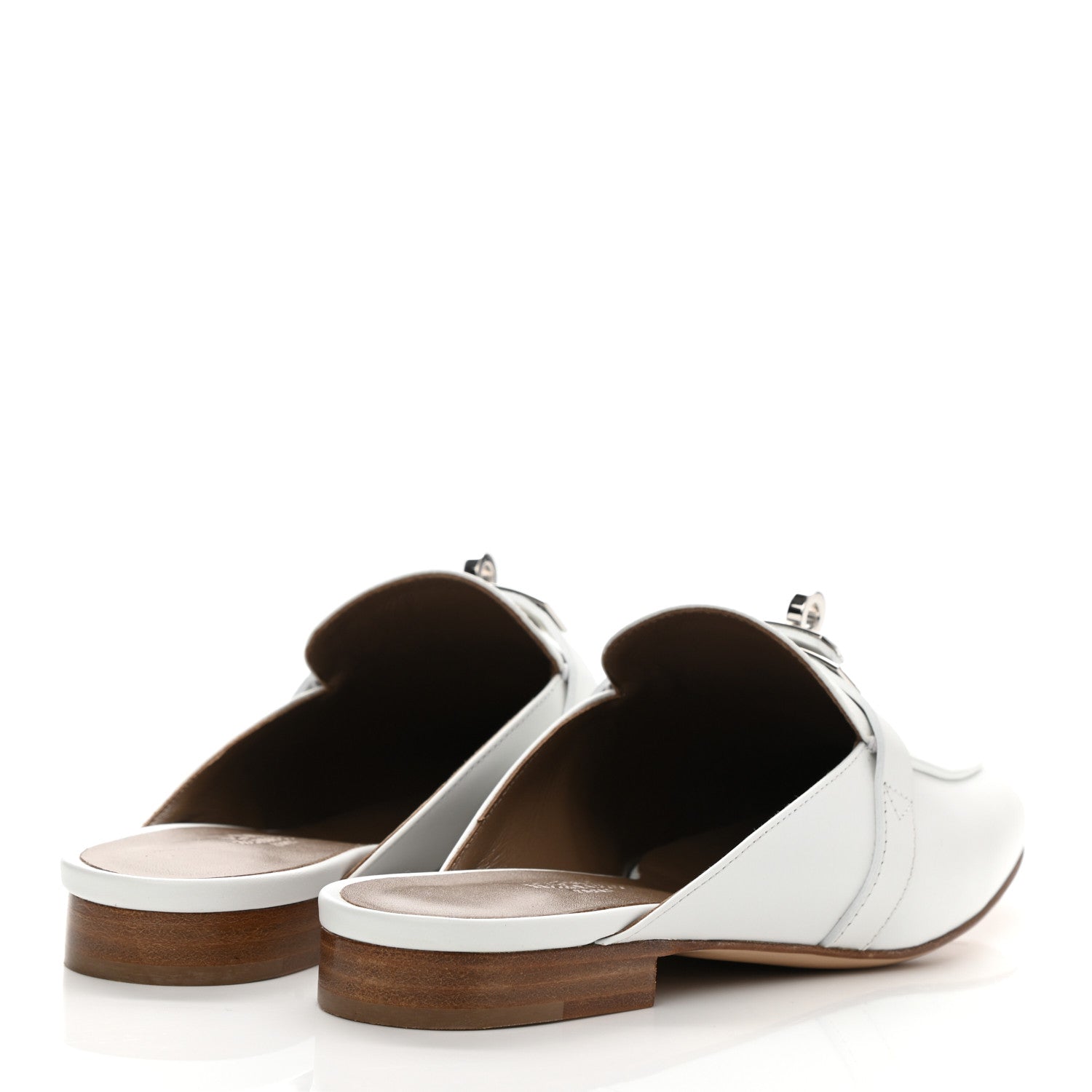 Hermes Calfskin Oz Mules 35.5 White 4 of 7