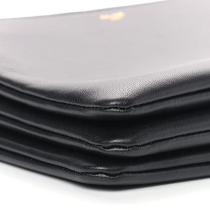 Celine Lambskin Large Trio Crossbody Bag Black 10 of 11
