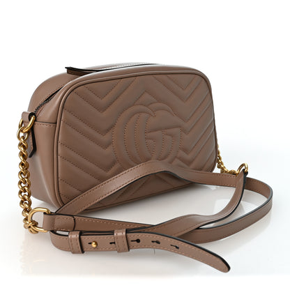 Gucci Calfskin Matelasse Small GG Marmont Chain Shoulder Bag Porcelain Rose 3 of 10