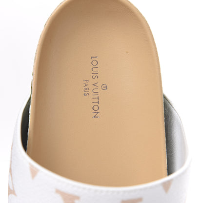 Louis Vuitton Monogram Giant Bom Dia Flat Mule Sandals 38 White Moka 7 of 9