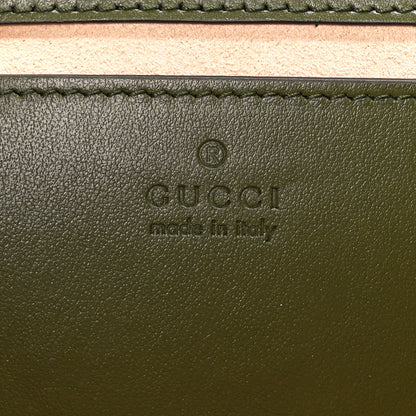 Gucci Calfskin Matelasse Aria Mini GG Marmont Shoulder Bag Military Wood 6 of 11