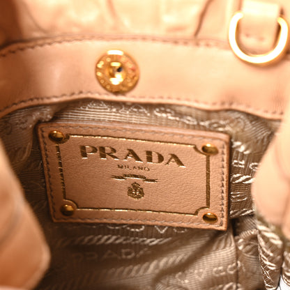 Prada Nappa Antique Bucket Bag Beige 5 of 9
