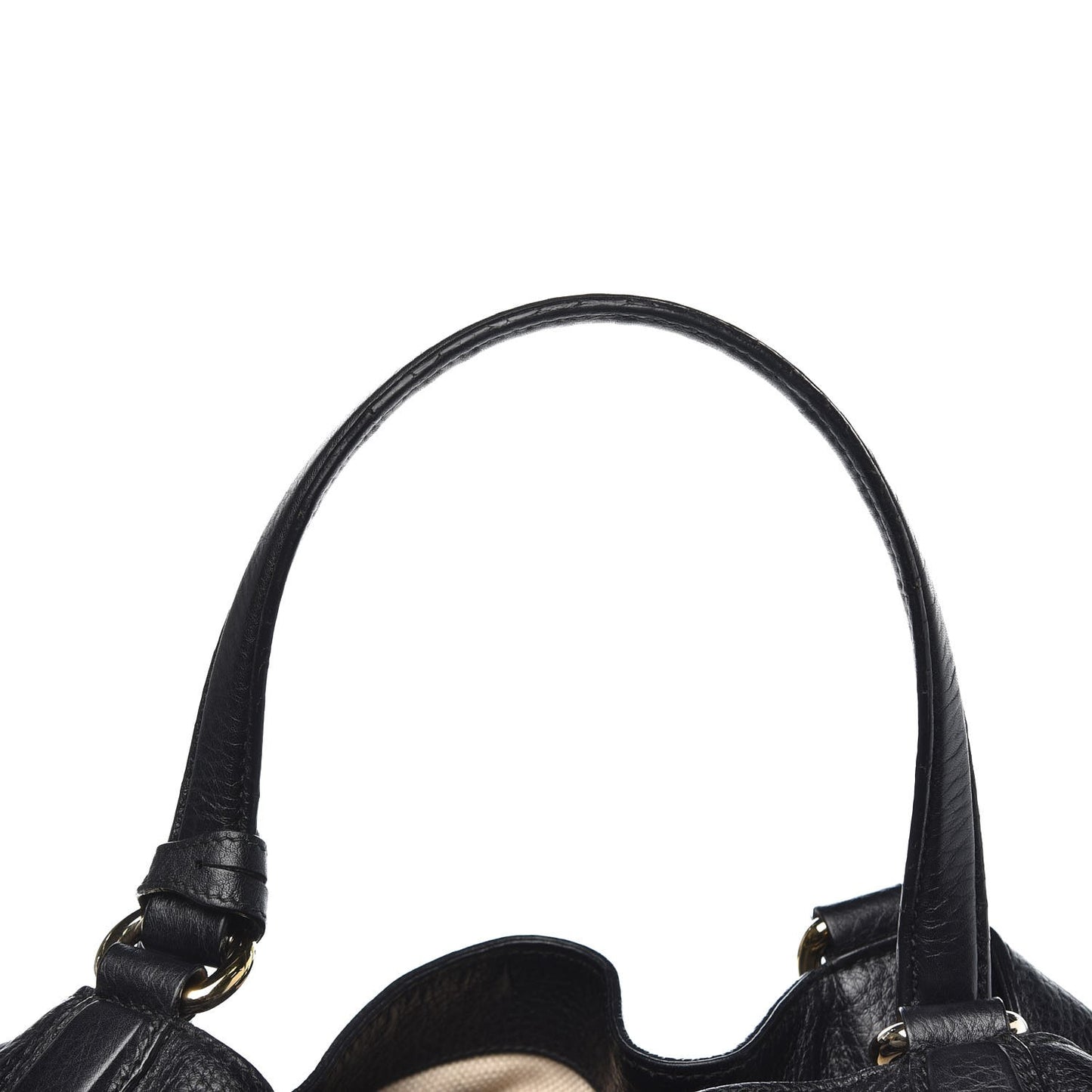 Pebbled Calfskin Medium Soho Shoulder Bag Black