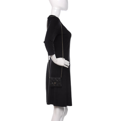 Chanel Caviar Quilted Flap Card Holder On Chain Black 3 of 11