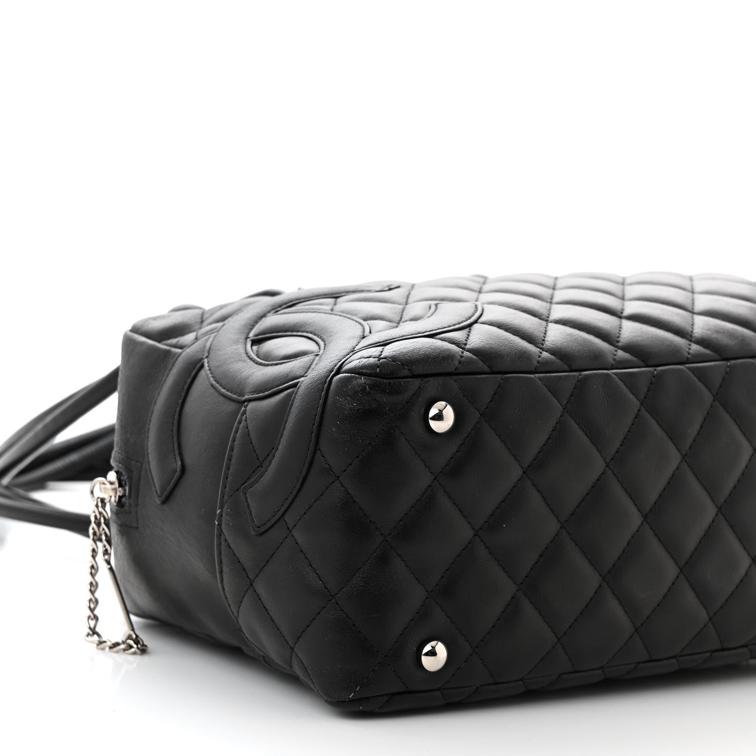 Chanel Calfskin Quilted Large Cambon Bowler Black 9 of 11