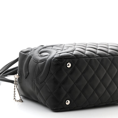 Chanel Calfskin Quilted Large Cambon Bowler Black 9 of 11