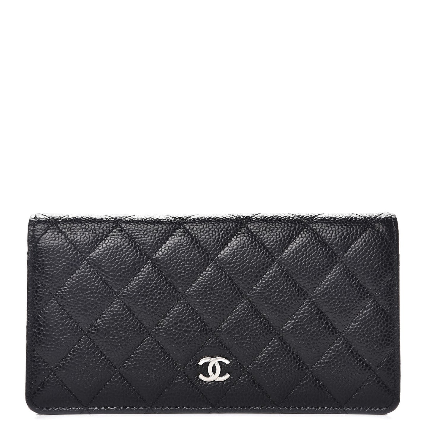 Caviar Quilted Yen Wallet Black