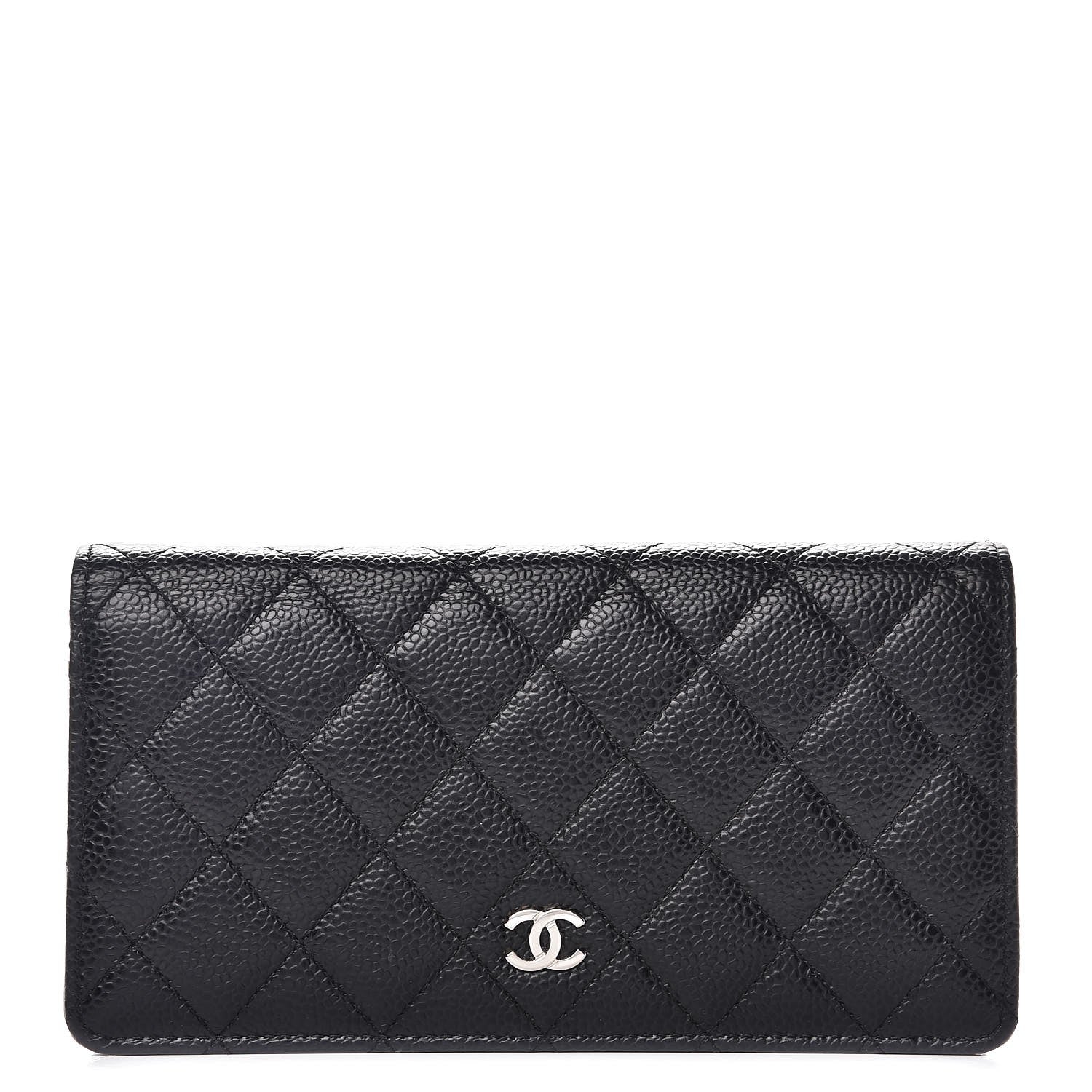 Chanel Caviar Quilted Yen Wallet Black 1 of 10