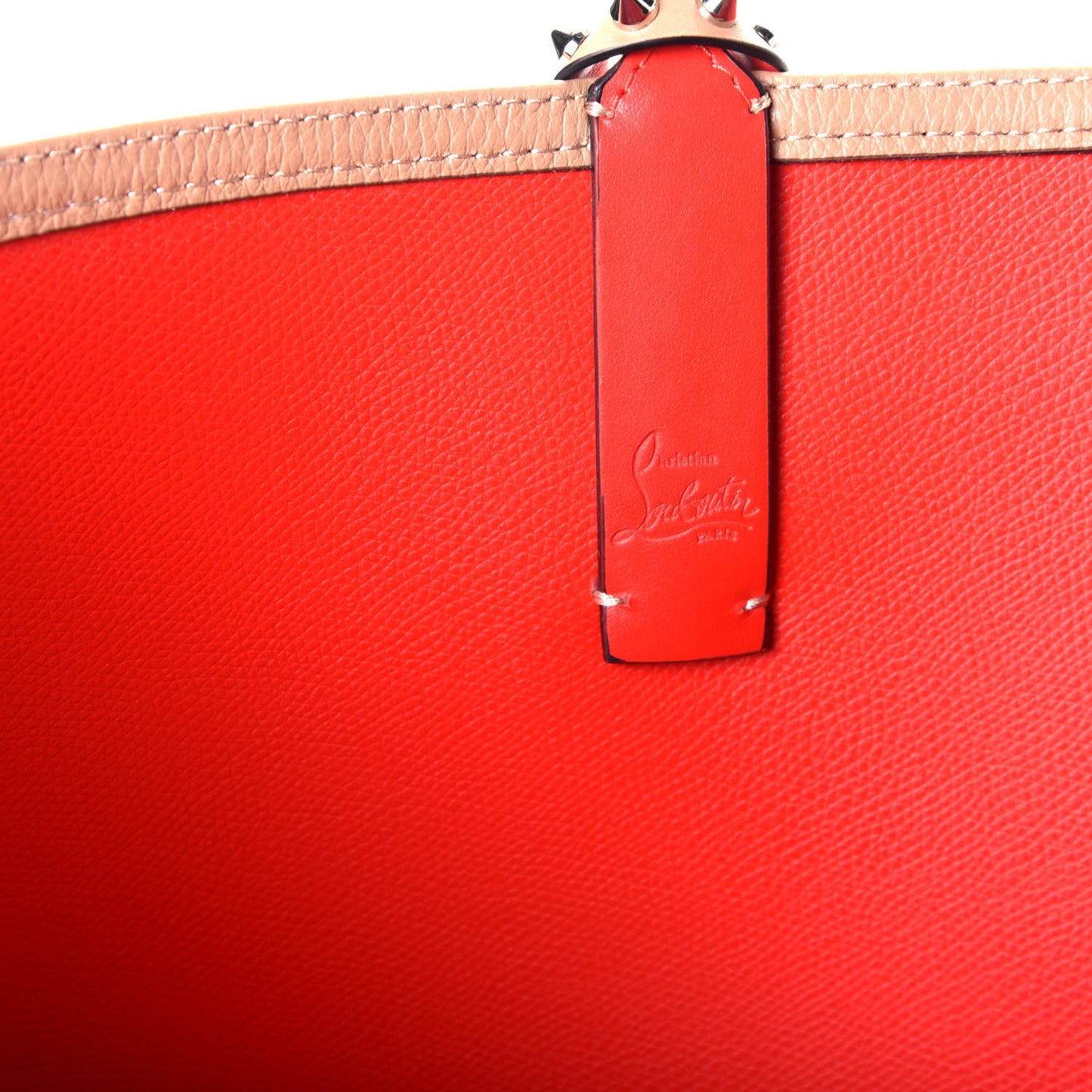 Calfskin Spikes East West Cabata Tote Nude