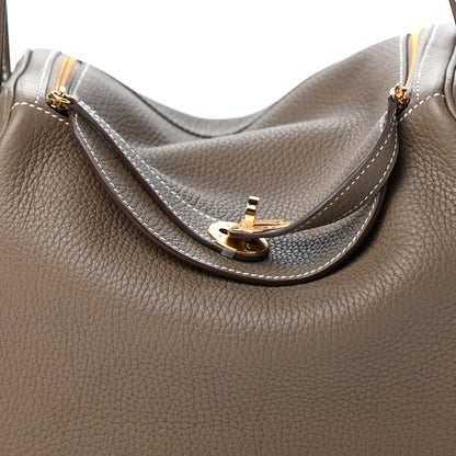 Hermes Taurillon Clemence Lindy 26 Etoupe 10 of 10