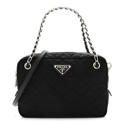 Prada Nylon Tessuto Impuntu Quilted Bandoliera Crossbody Bag Black 1 of 9