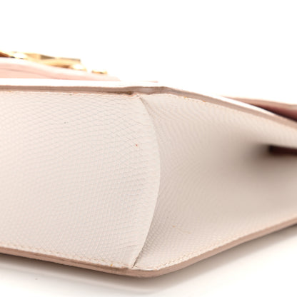 Dolce & Gabbana Iguana Calfskin Embossed Lucia Satchel Pink 10 of 10
