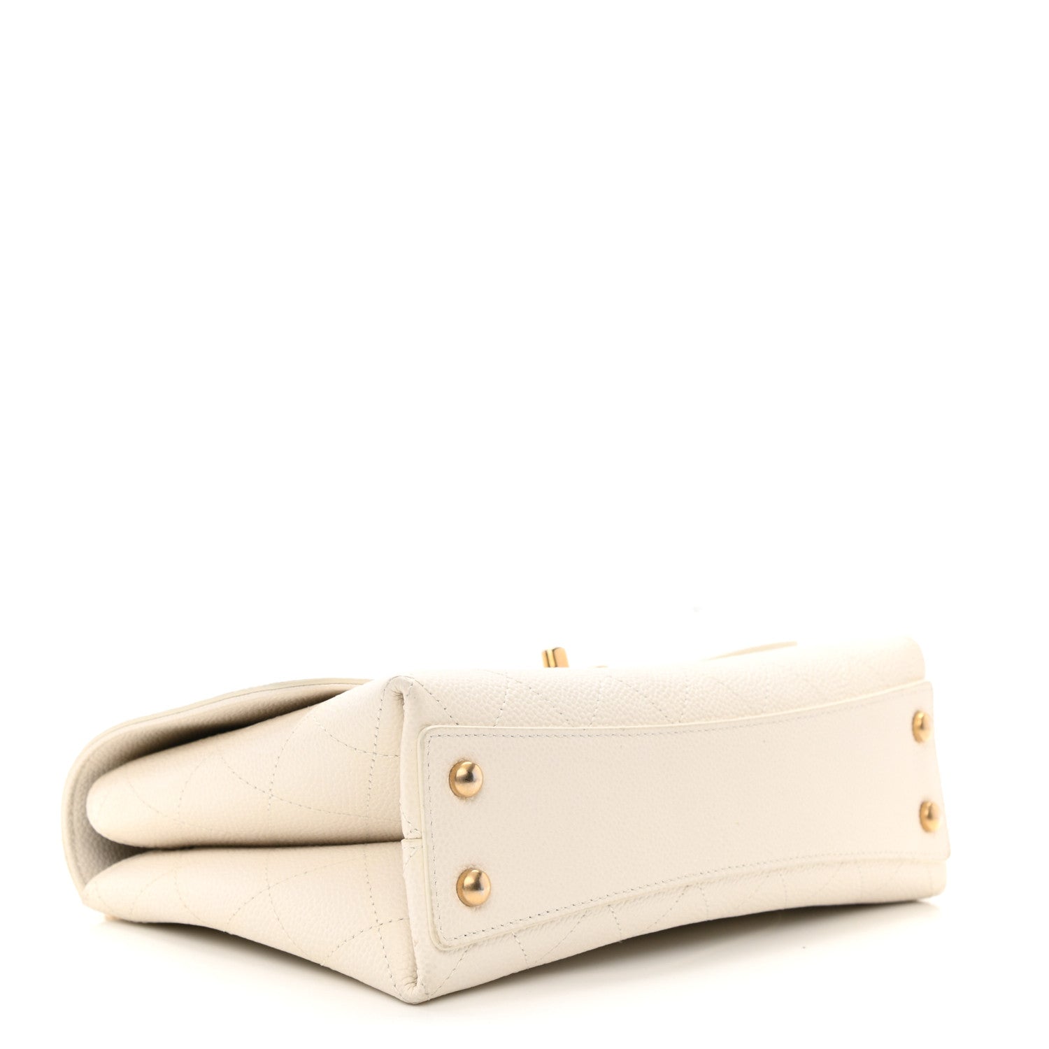 Chanel Grained Calfskin Small Stitched Flap White 4 of 11