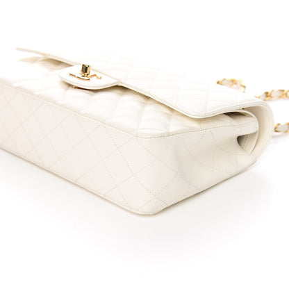 Chanel Caviar Quilted Medium Double Flap White 10 of 11