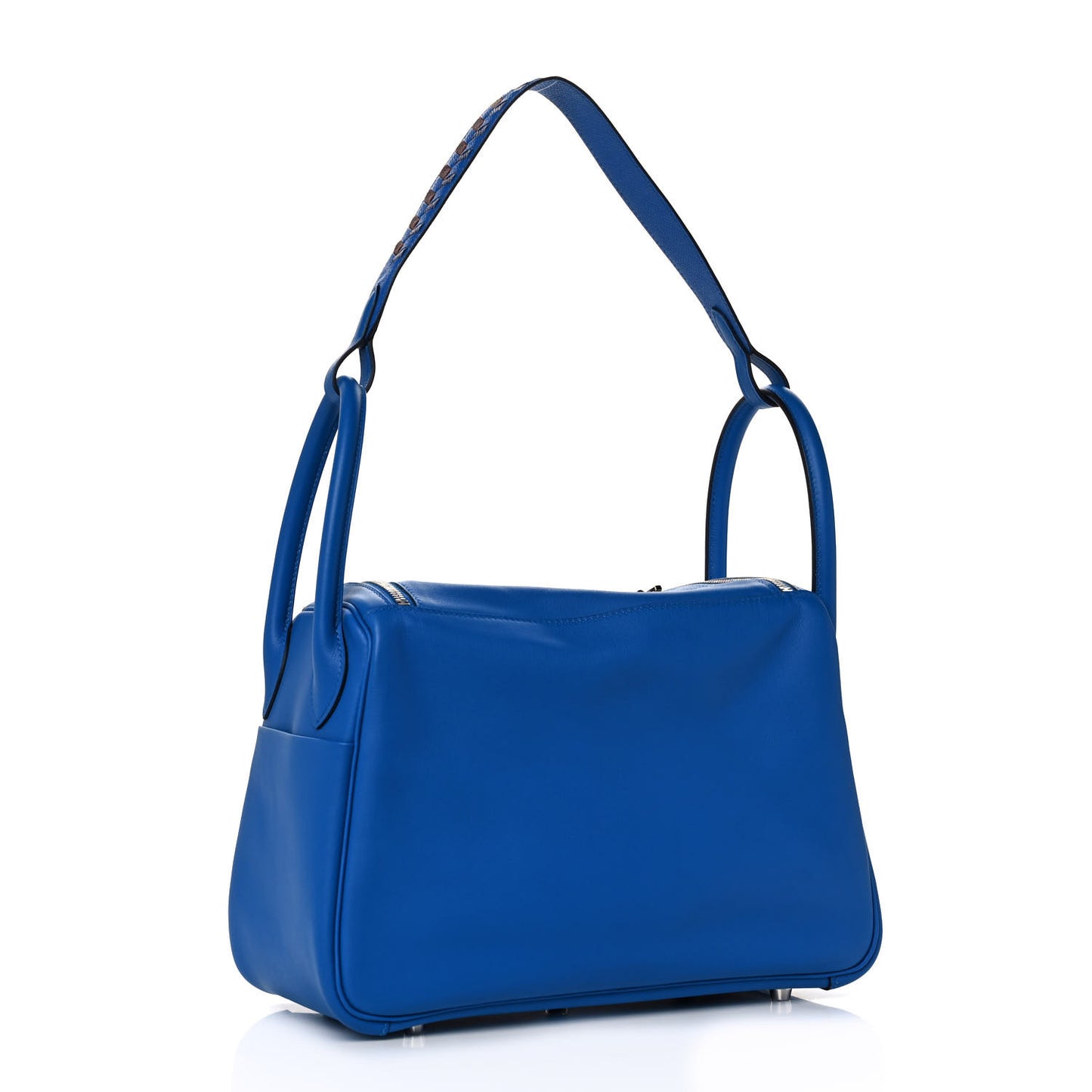 Swift Epsom Lindy 30 Tressage De Cuir Bleu Zellige Bleu Encre Rouge