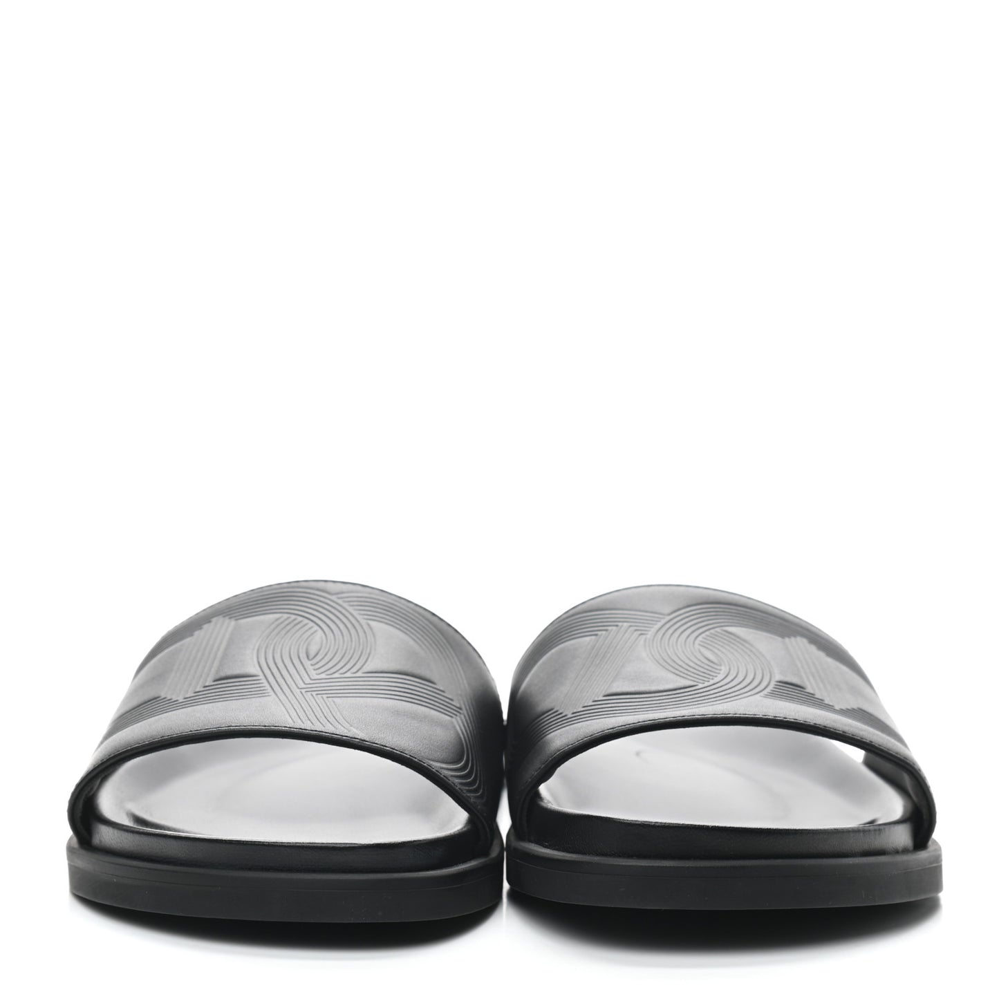 Calfskin Mens Biarritz Sandals 43 Black