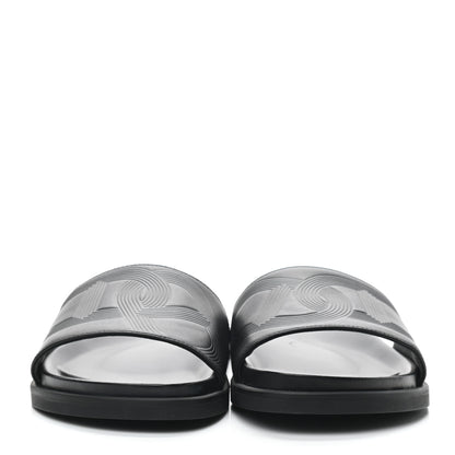 Hermes Calfskin Mens Biarritz Sandals 43 Black 2 of 7