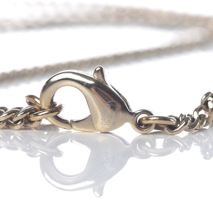 Chanel Pearl Crystal Large Camellia Pendant Necklace Light Gold 6 of 7