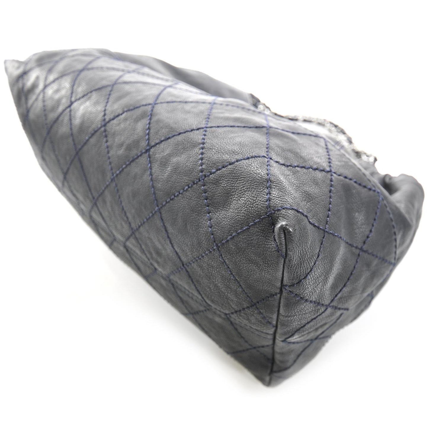 Leather Coco Cabas Navy Blue