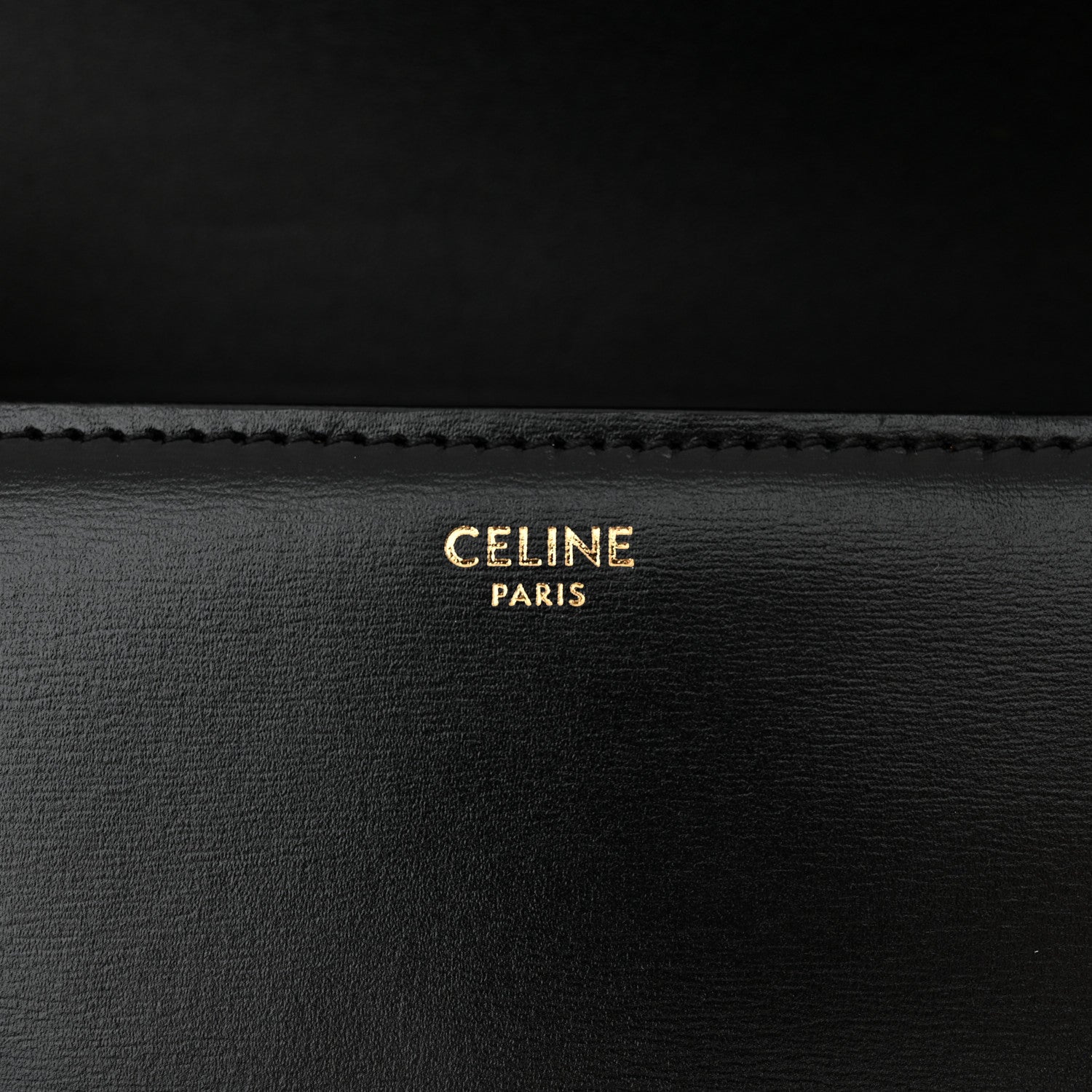 Celine Shiny Calfskin Teen Triomphe Black 5 of 9