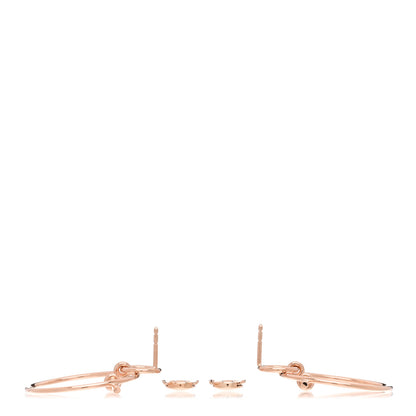 Hermes 18K Rose Gold PM Loop Earrings 3 of 5