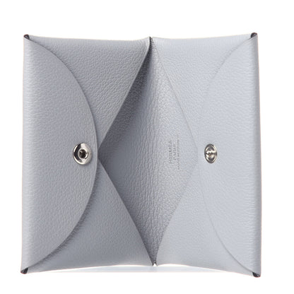 Hermes Evercolor Calvi Card Case Bleu Glacier 4 of 10