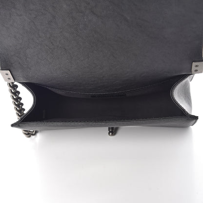 Chanel Calfskin Quilted Medium Boy Top Handle Flap Black 5 of 10