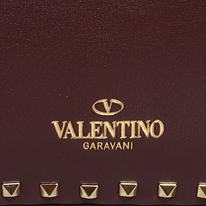 Valentino Garavani Vitello Large Rockstud Flap Double Handle Satchel Cremisi 9 of 9