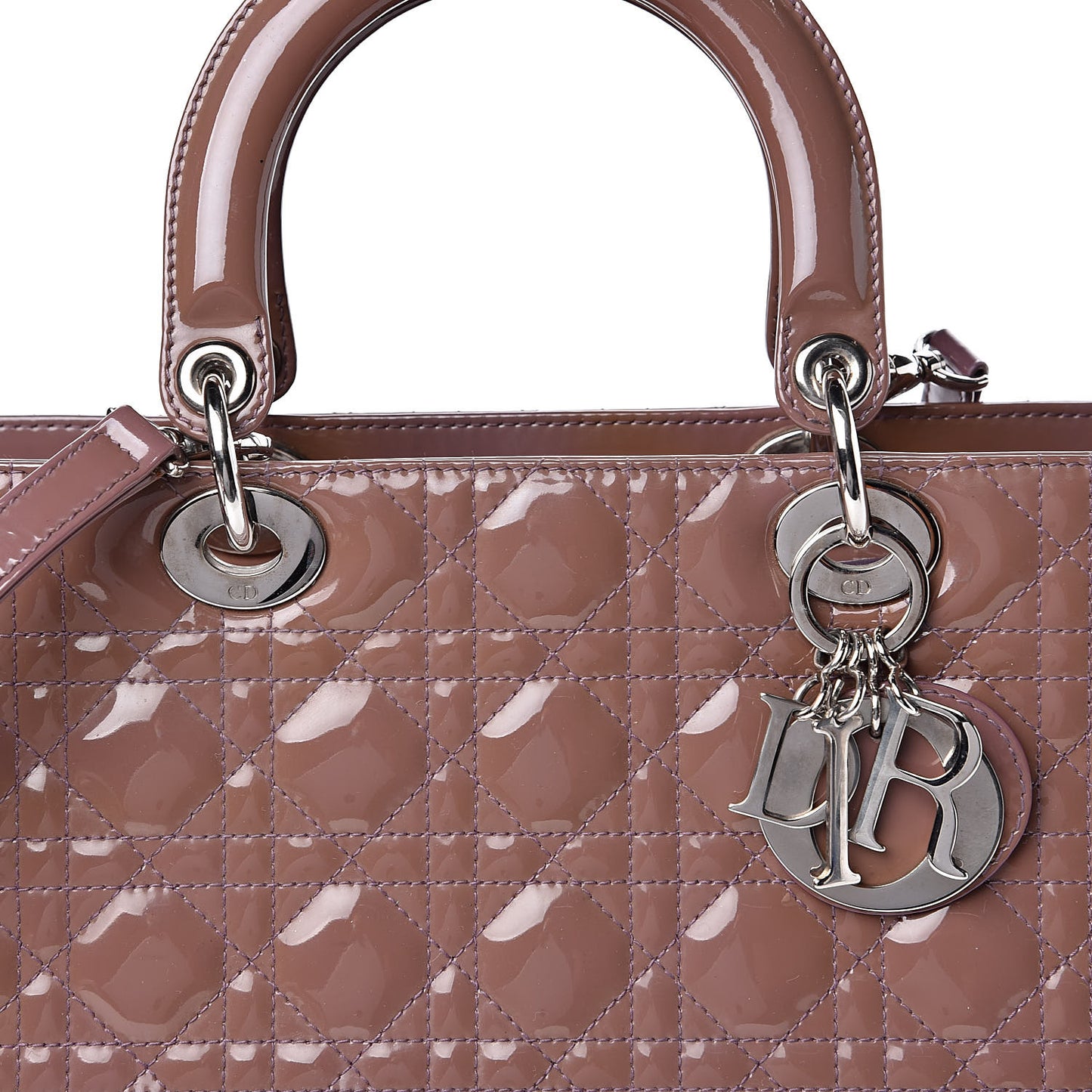Patent Cannage Large Lady Dior Purple