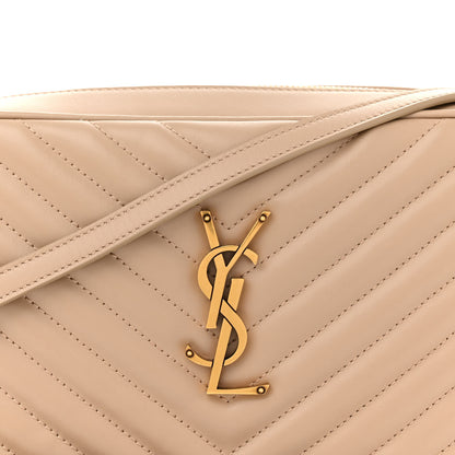 Saint Laurent Calfskin Matelasse Monogram Lou Camera Bag Dark Beige 8 of 12