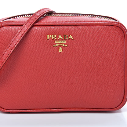 Prada Saffiano Mini Camera Crossbody Bag Fuoco 7 of 10