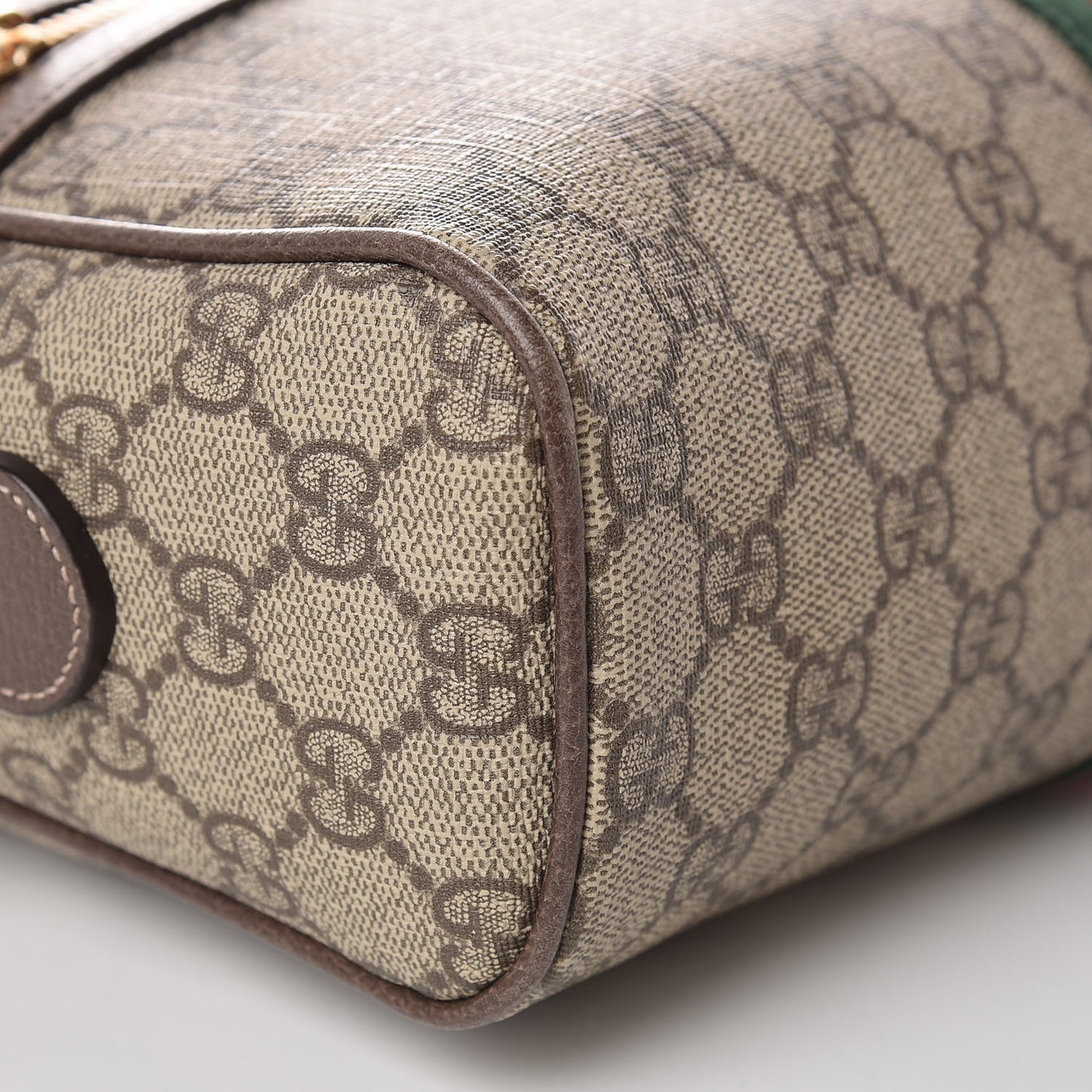 GG Supreme Monogram Web Small Ophidia Shoulder Bag Brown