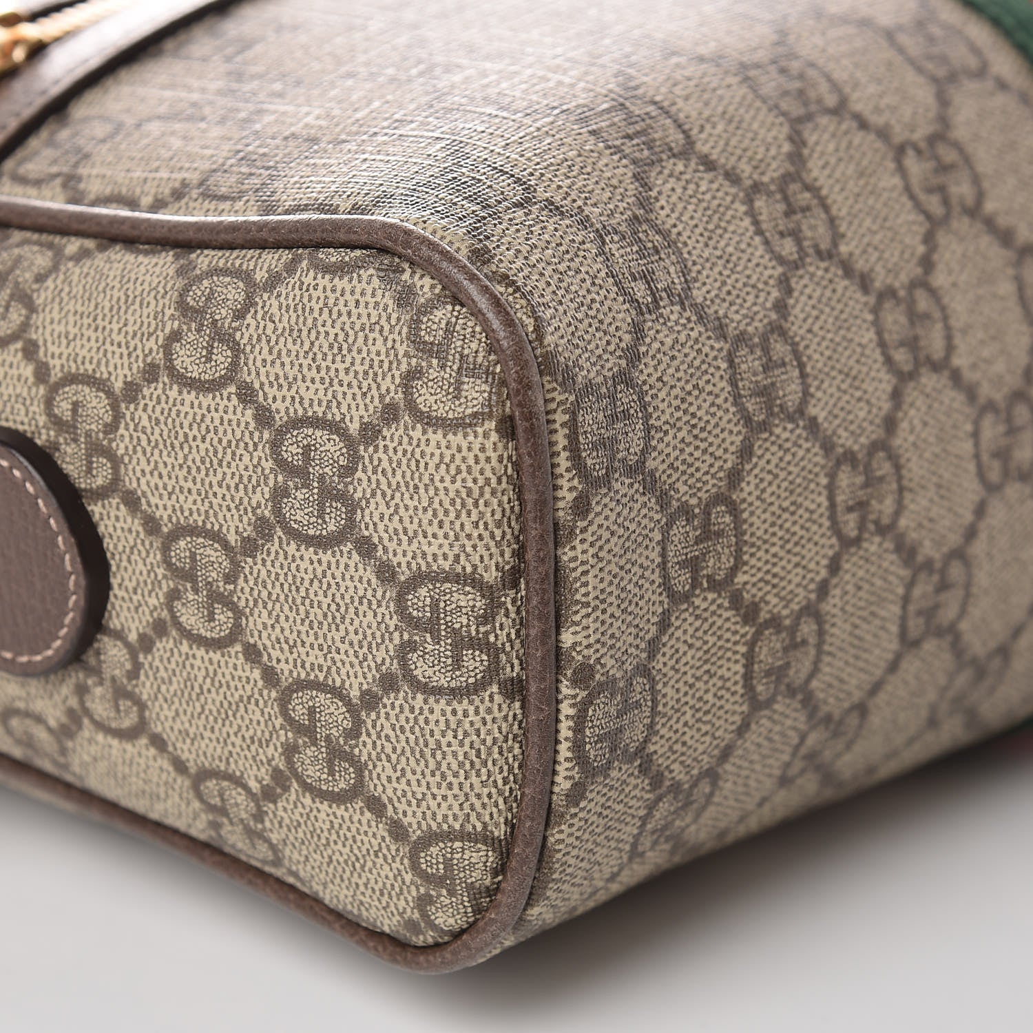 Gucci GG Supreme Monogram Web Small Ophidia Shoulder Bag Brown 9 of 11