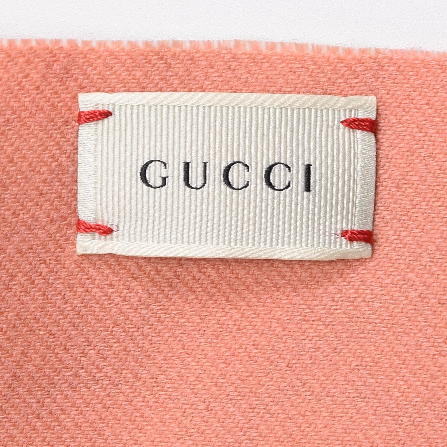 Gucci Wool Childrens GG Monogram Rosebud Scarf Pink 5 of 5