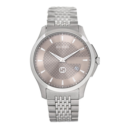 Gucci Stainless Steel 40mm G-Timeless Quartz Watch Brown 1 of 5