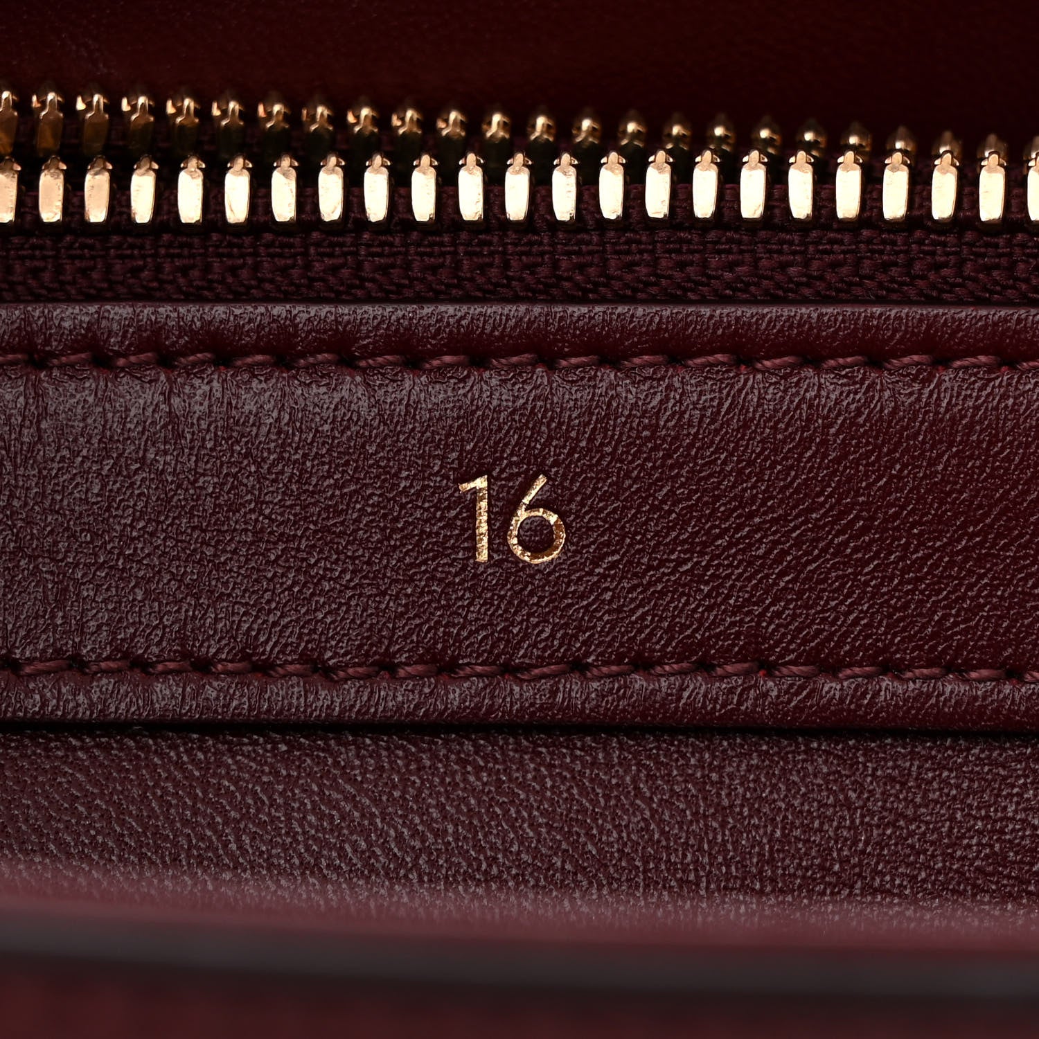 Celine Satinated Calfskin Medium 16 Top Handle Bag Light Burgundy 6 of 9