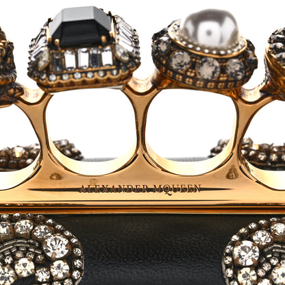 Alexander McQueen Silk Crystal Knucklebox Clutch Black 8 of 12