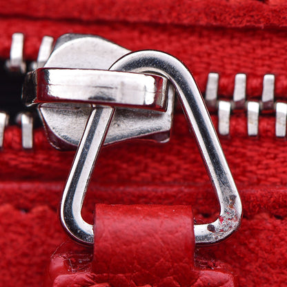 Saint Laurent Grained Calfskin Small Cabas Rive Gauche Red 12 of 22