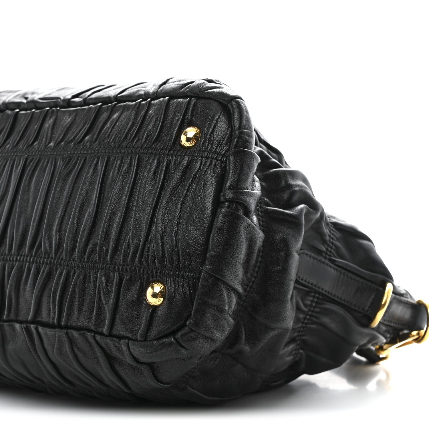 Prada Nappa Gaufre Top Handle Satchel Black 11 of 11