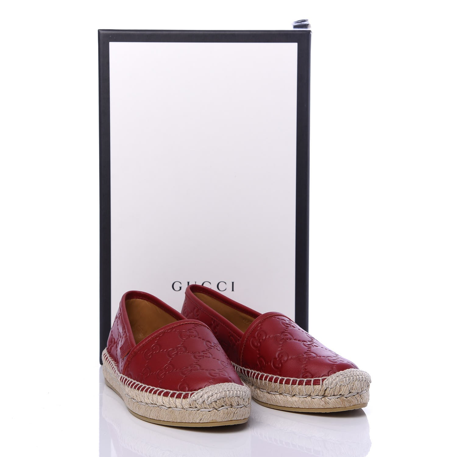 Gucci Guccissima Signature Espadrilles 35 Hibiscus Red 10 of 10