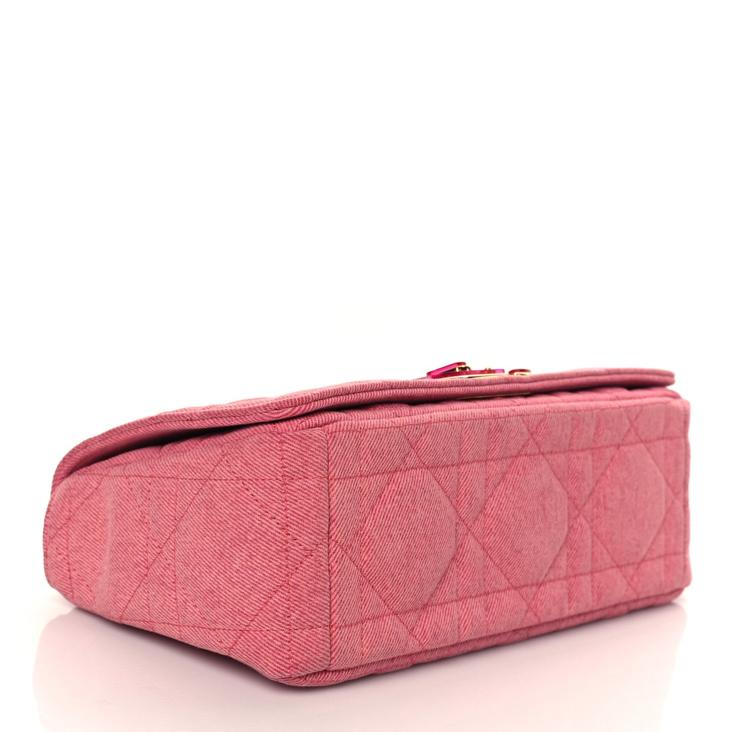 Denim Macrocannage Medium Caro Bag Fuchsia Multicolor