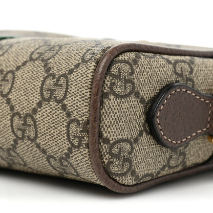 Gucci GG Supreme Monogram Web Mini Ophidia Shoulder Bag Brown 8 of 14