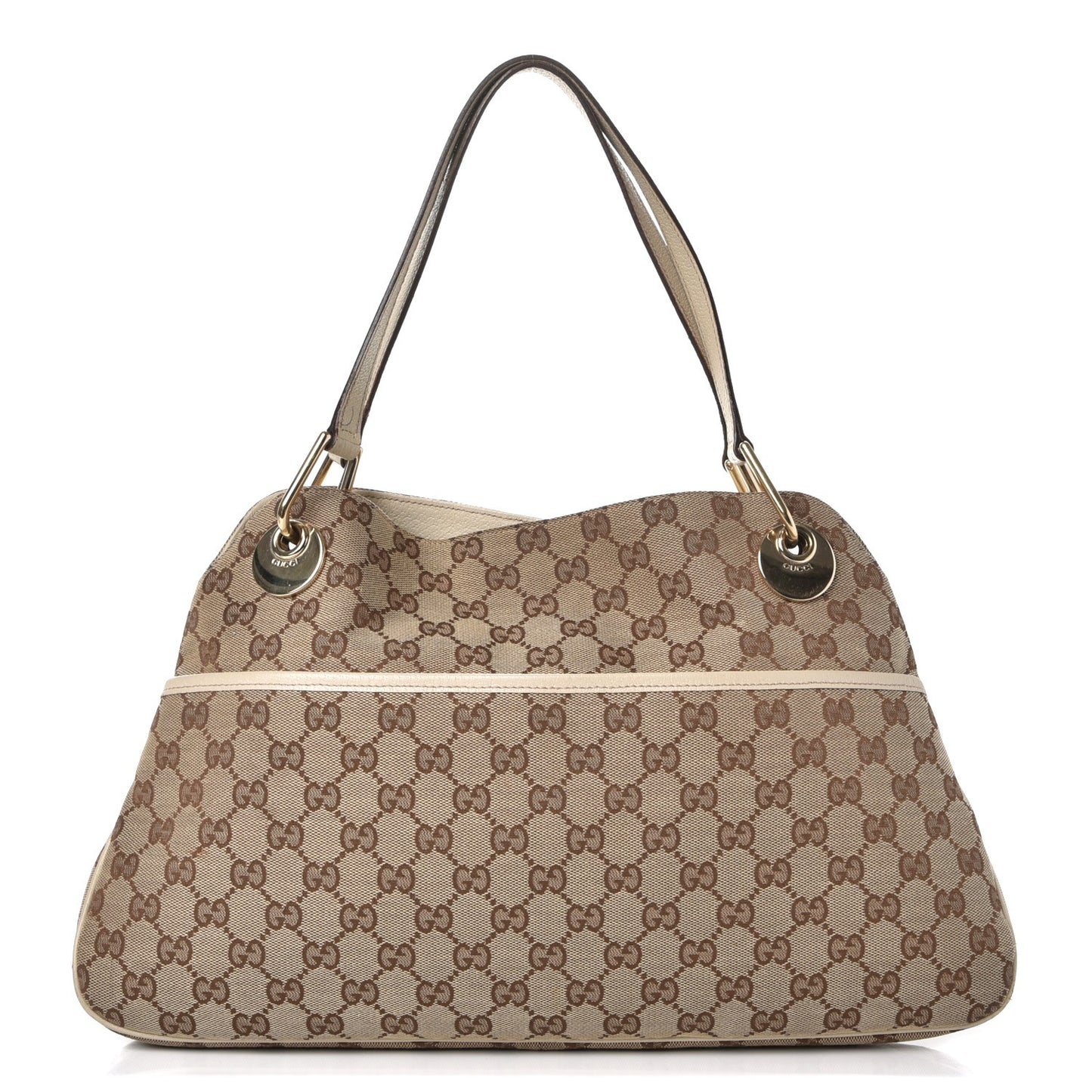 Monogram Medium Eclipse Shoulder Bag Off White