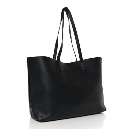 Saint Laurent Calfskin Large Shopping Tote Navy 3 of 17