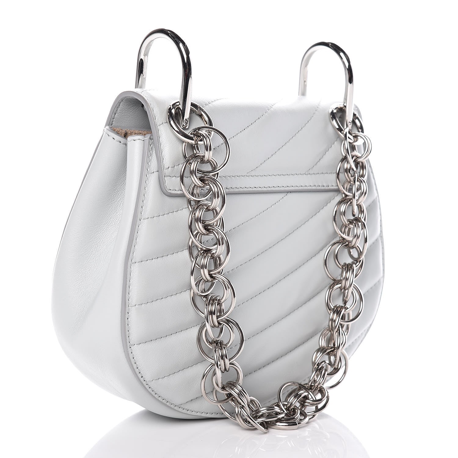 Chloe Calfskin Quilted Mini Drew Bijou Shoulder Bag Airy Grey 3 of 11