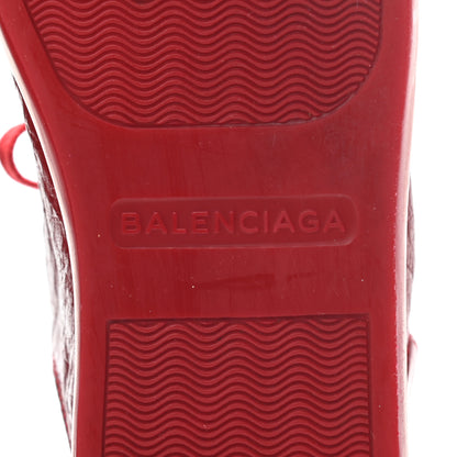 Balenciaga Crinkled Calfskin Womens Arena Sneaker 40 Rouge Grenade 6 of 8
