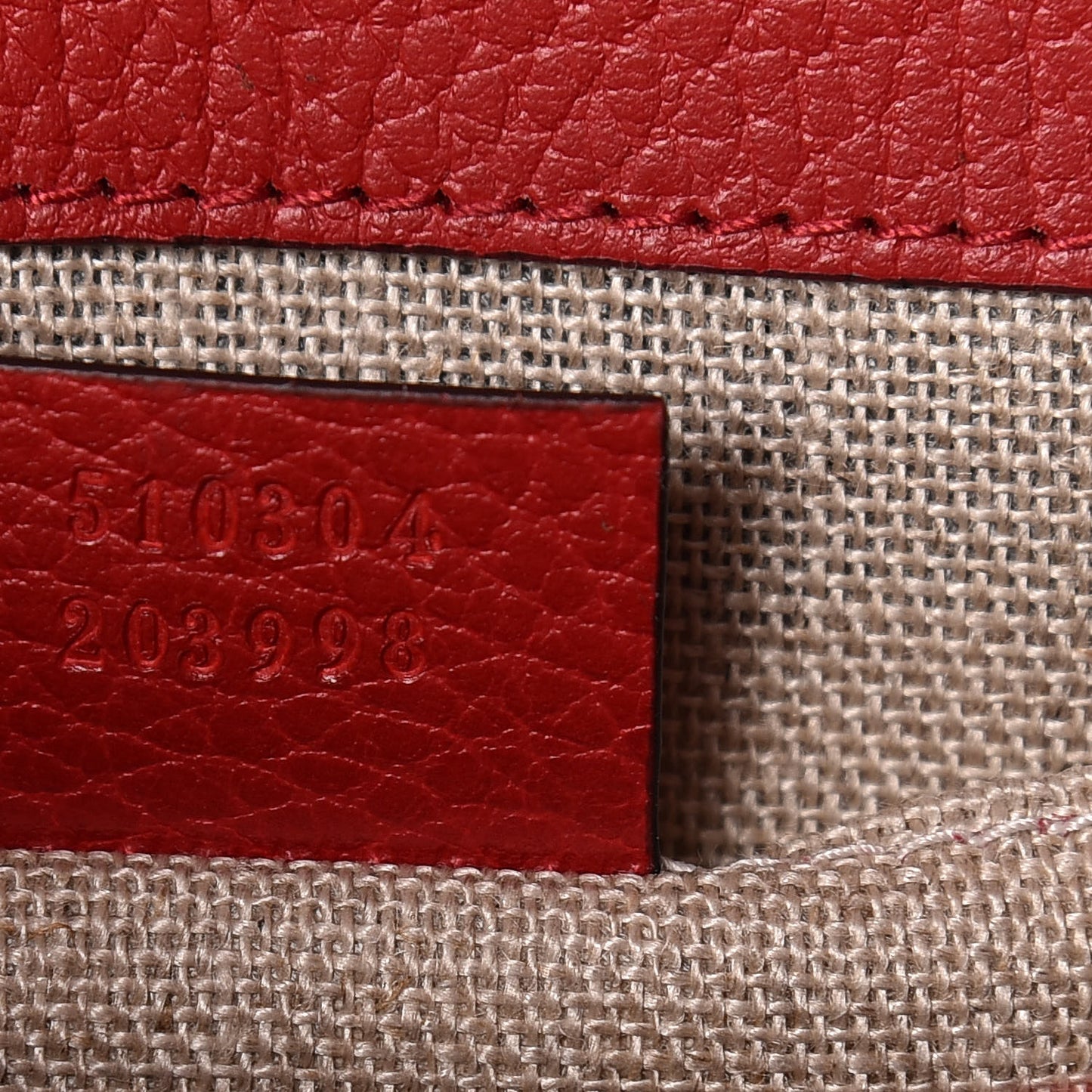 Dollar Calfskin Small Interlocking G Shoulder Bag Red
